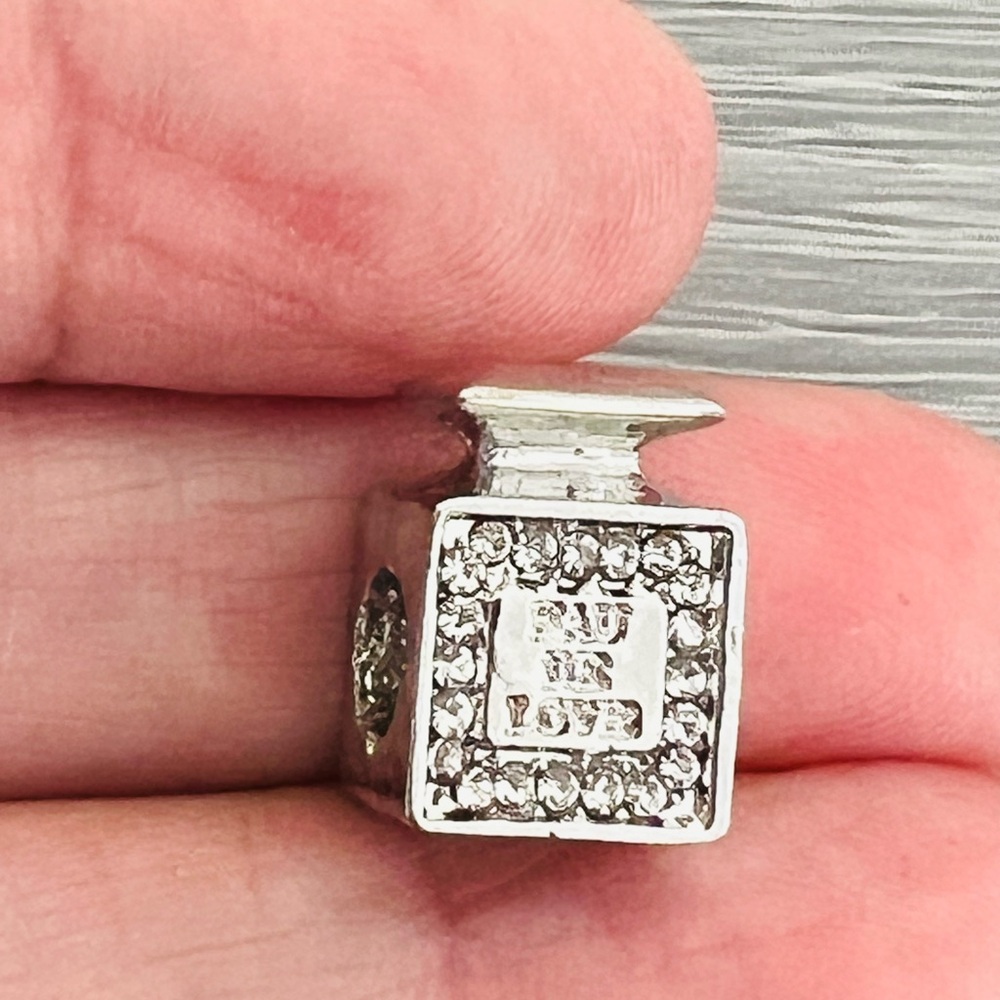 Silver plated Perfume bottle Bracelet charm